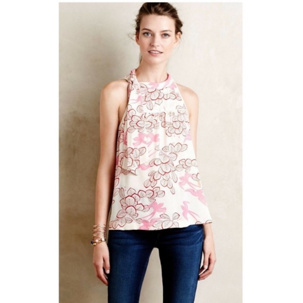 Anthropologie Maeve elata bird tank top